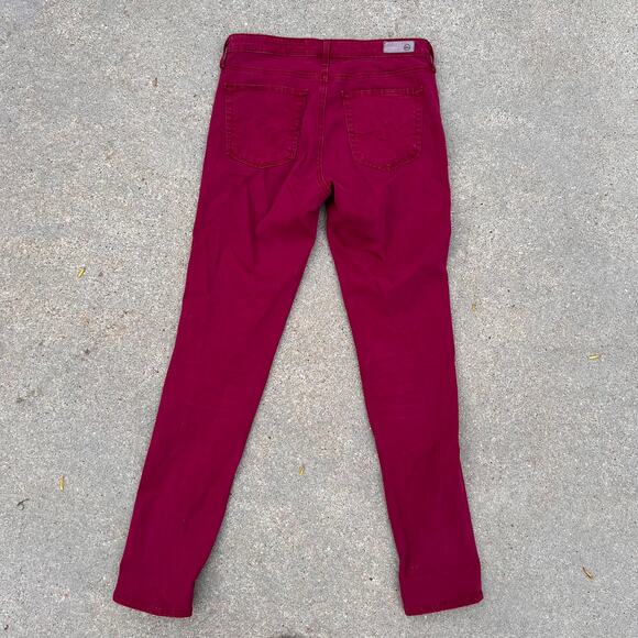 Adriano Goldschmied Pants - Adriano Goldschmied cranberry The Prima cigarette leg pants 27R